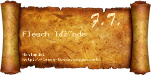 Flesch Tünde névjegykártya